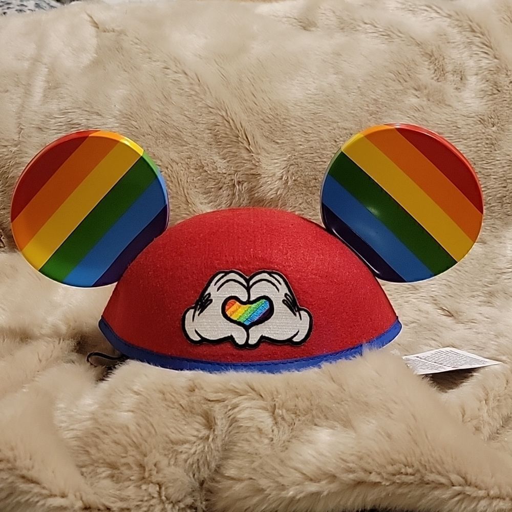 DISNEY PARKS MICKEY MOUSE RAINBOW PRIDE EARS, NEW!